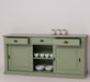 Grosses-Sideboard-aus-Massivholz-mit-3-Schiebetueren-und-3-Schubladen-salbei-rechts-offen