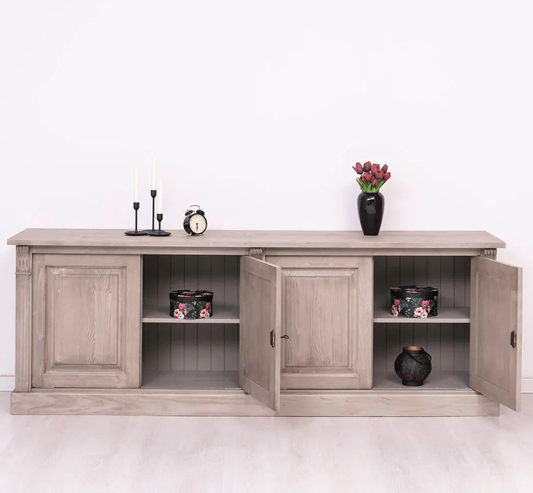 Großes Sideboard aus Massivholz mit 4 Türen