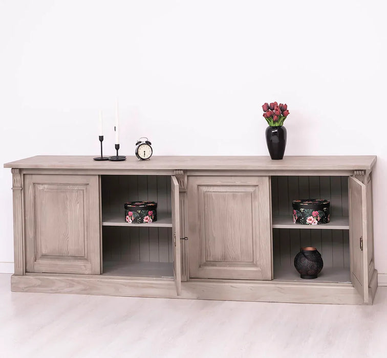 Großes Sideboard aus Massivholz mit 4 Türen
