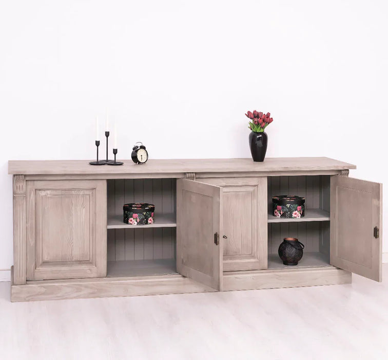 Großes Sideboard aus Massivholz mit 4 Türen