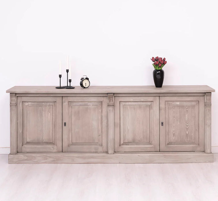 Großes Sideboard aus Massivholz mit 4 Türen