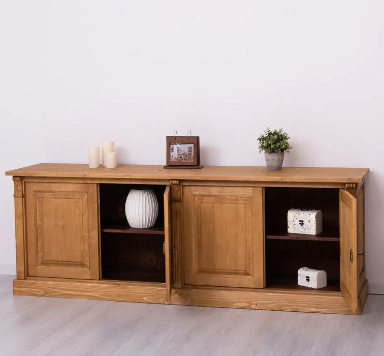 Großes Sideboard aus Massivholz mit 4 Türen
