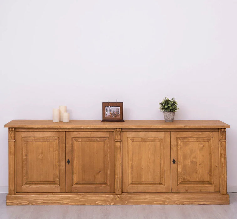 Großes Sideboard aus Massivholz mit 4 Türen