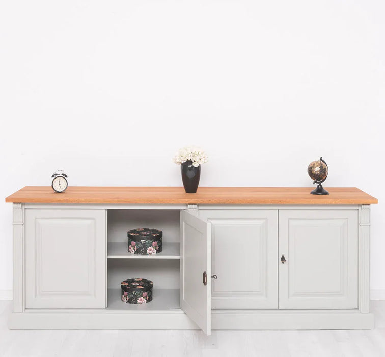 Großes Sideboard aus Massivholz mit 4 Türen