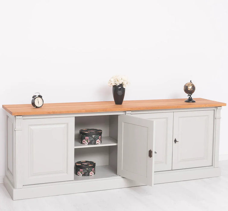 Großes Sideboard aus Massivholz mit 4 Türen
