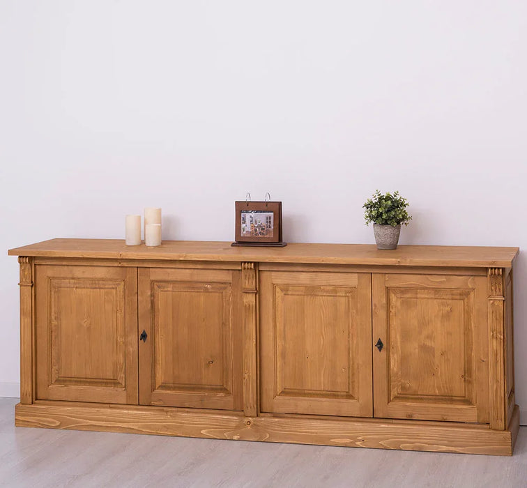 Großes Sideboard aus Massivholz mit 4 Türen