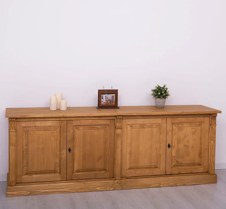 Großes Sideboard aus Massivholz mit 4 Türen