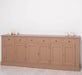 Großes Sideboard aus Massivholz mit sechs Schubladen und Türen -