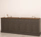 Großes Sideboard aus Massivholz mit sechs Schubladen und Türen -