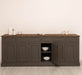 Großes Sideboard aus Massivholz mit sechs Schubladen und Türen -