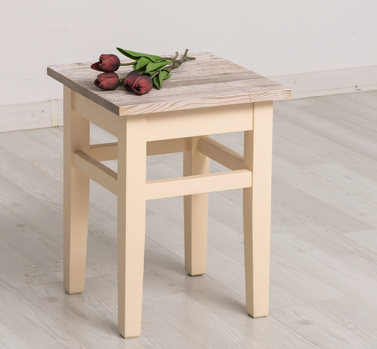 Hocker aus Massivholz in verschiedenen Farben