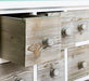 Hoher Apothekerschrank mit 14 Schubladen - Gebeizt | Rot