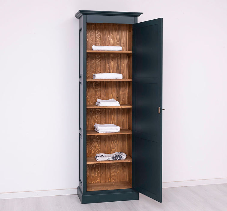 Hoher Regalschrank aus Massivholz mit 5 Regalböden