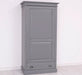 Kleiderschrank aus Massivholz mit Schublade und Kleiderstange