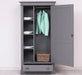 Kleiderschrank aus Massivholz mit Schublade und Kleiderstange