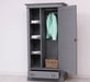 Kleiderschrank aus Massivholz mit Schublade und Kleiderstange