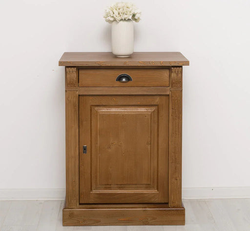 Kleine Kommode aus Massivholz - Nachttisch mit Schublade
