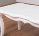 Kleiner Couchtisch im geschwungenen Stil | Beistelltisch aus Massivholz - Creme