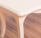 Kleiner Couchtisch im geschwungenen Stil | Beistelltisch aus Massivholz - Creme