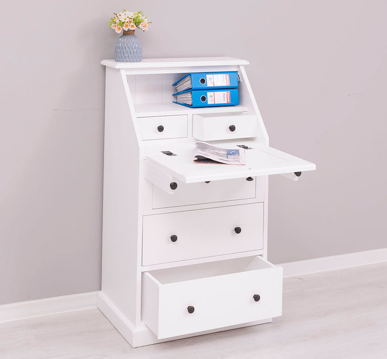 Kleiner Sekretär aus Massivholz - ausklappbar