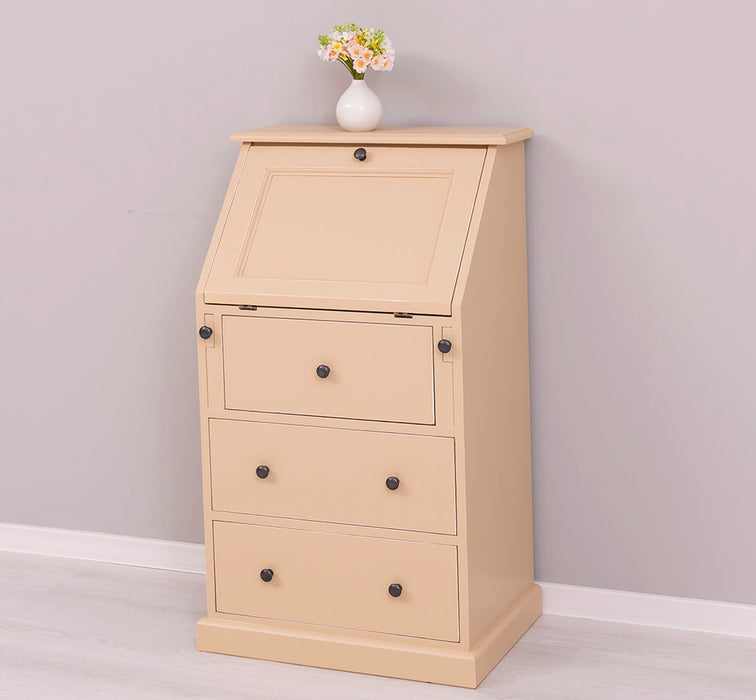 Kleiner Sekretär aus Massivholz - ausklappbar