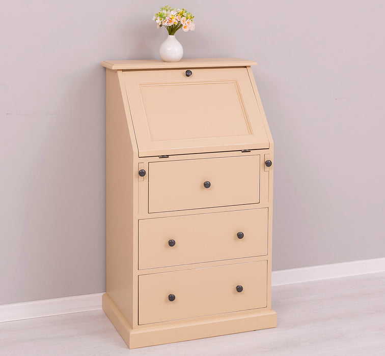 Kleiner Sekretär aus Massivholz - ausklappbar