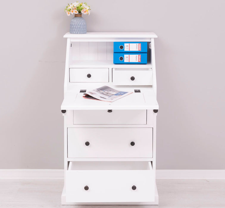 Kleiner Sekretär aus Massivholz - ausklappbar