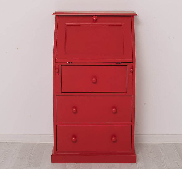 Kleiner Sekretär aus Massivholz - ausklappbar