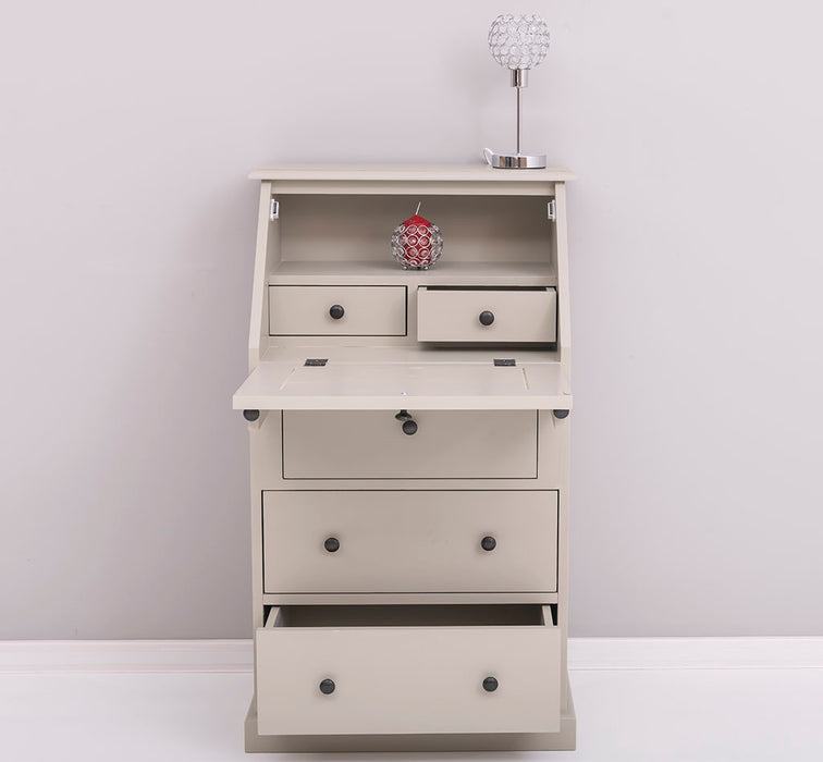 Kleiner Sekretär aus Massivholz - ausklappbar