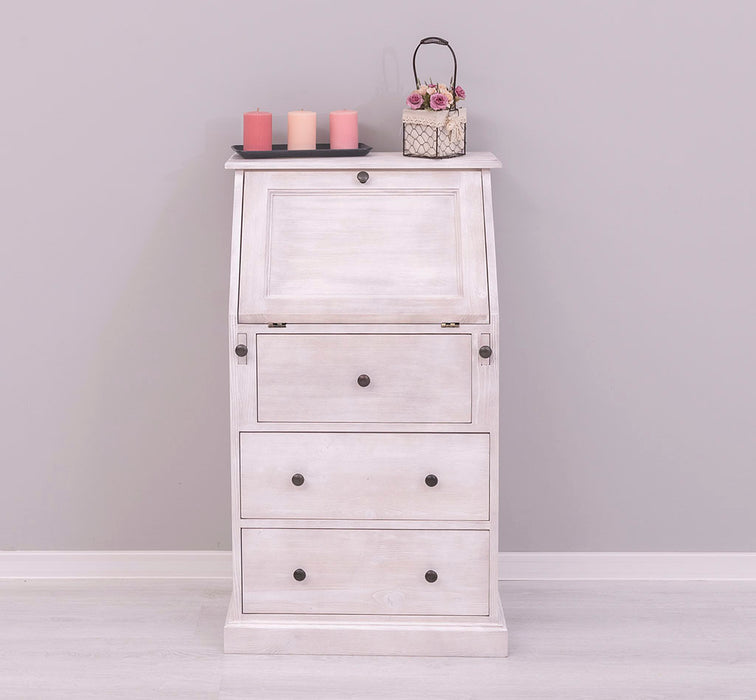 Kleiner Sekretär aus Massivholz - ausklappbar