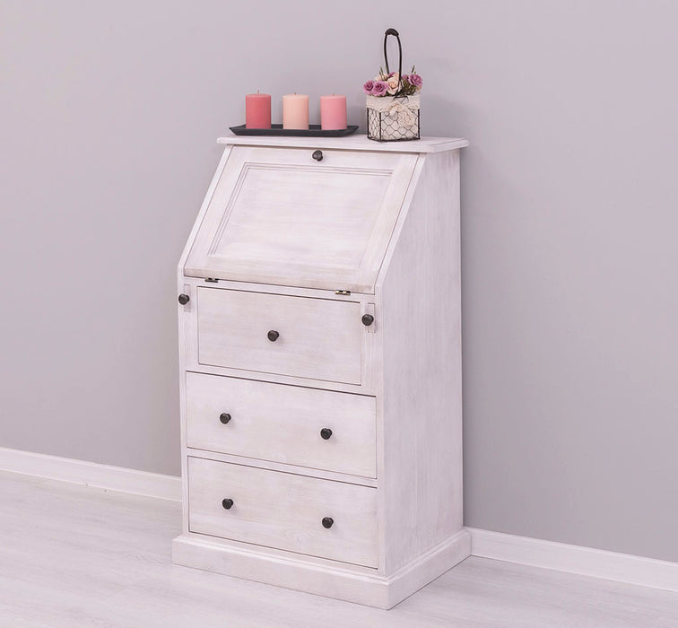 Kleiner Sekretär aus Massivholz - ausklappbar