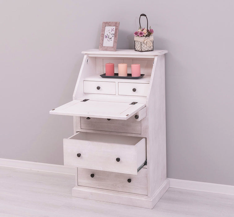 Kleiner Sekretär aus Massivholz - ausklappbar