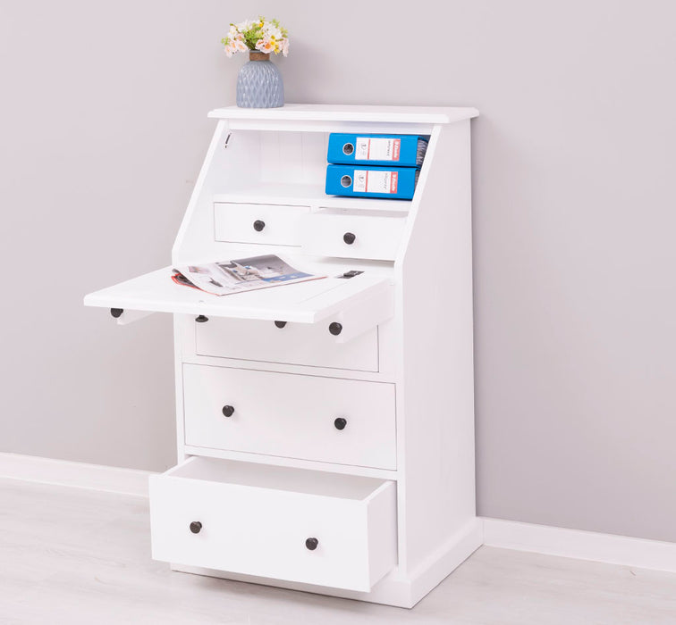 Kleiner Sekretär aus Massivholz - ausklappbar