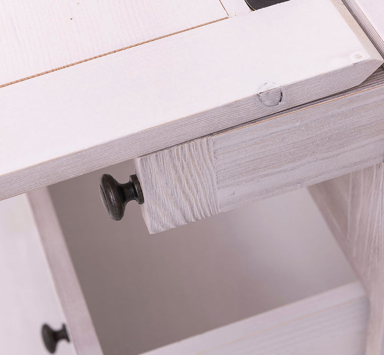 Kleiner Sekretär aus Massivholz - ausklappbar