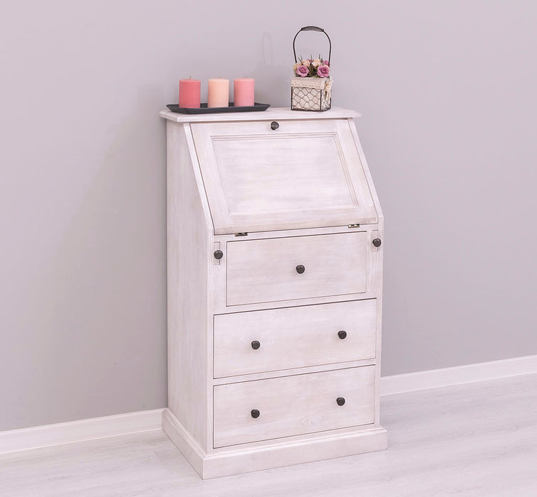 Kleiner Sekretär aus Massivholz - ausklappbar