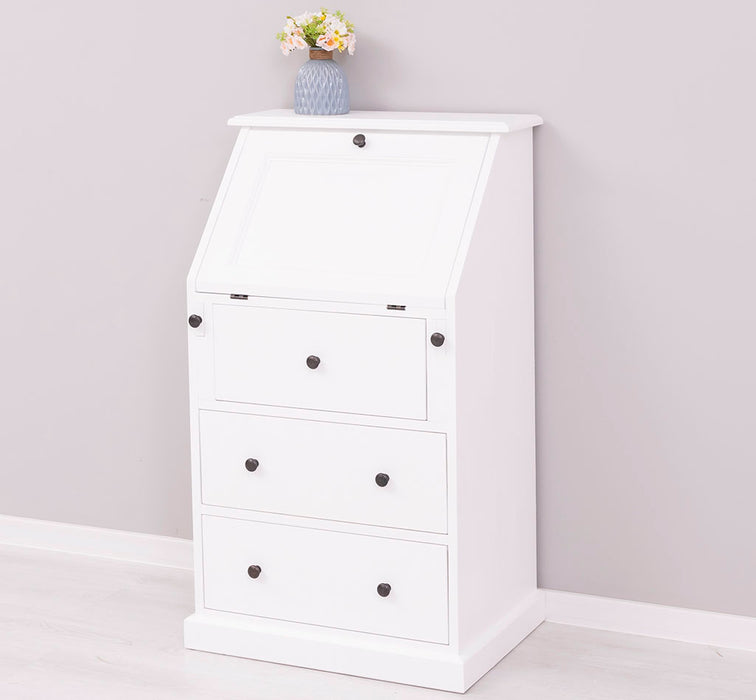 Kleiner Sekretär aus Massivholz - ausklappbar