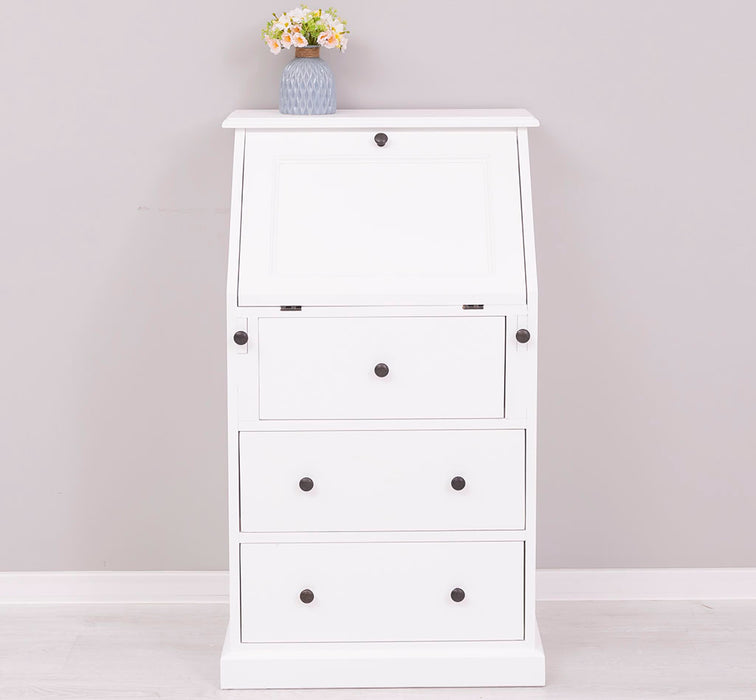 Kleiner Sekretär aus Massivholz - ausklappbar