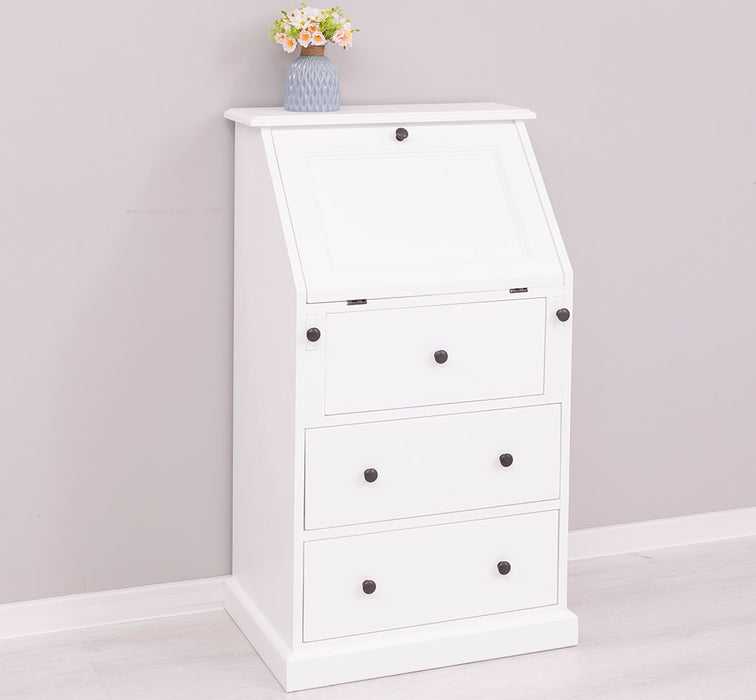 Kleiner Sekretär aus Massivholz - ausklappbar