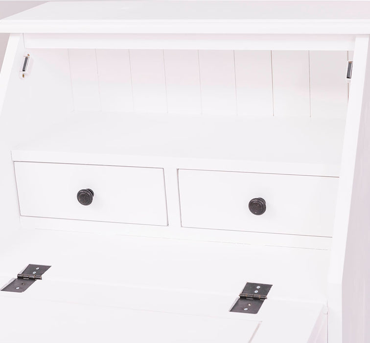 Kleiner Sekretär aus Massivholz - ausklappbar