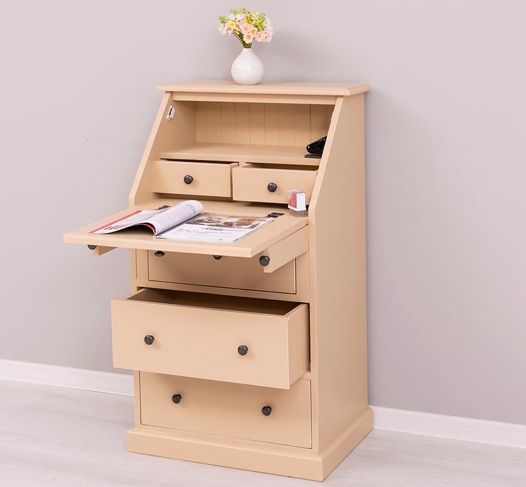 Kleiner Sekretär aus Massivholz - ausklappbar