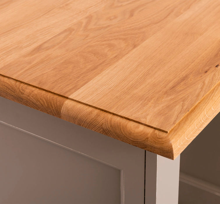 Kleiner Vintage Schreibtisch aus Massivholz mit Eichenplatte