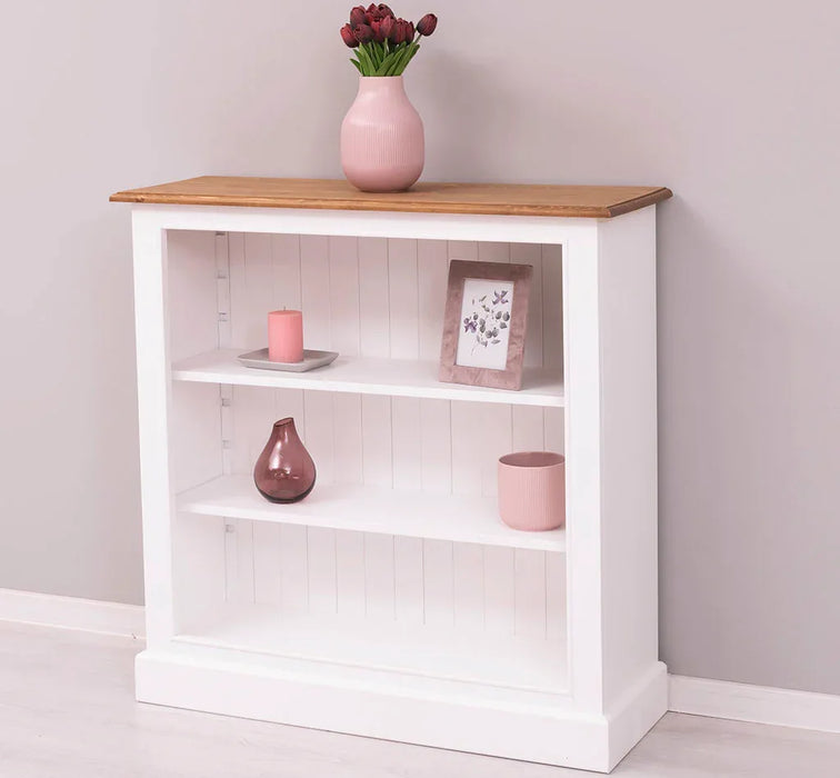 Kleines Bücherregal aus Massivholz im Landhausstil - Gewachst