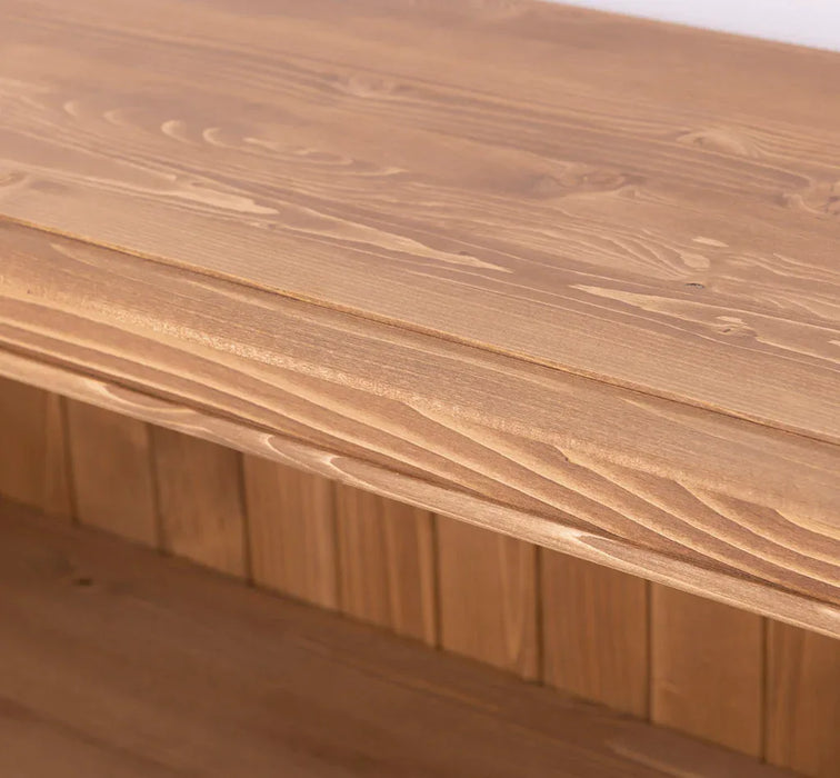 Kleines Bücherregal aus Massivholz im Landhausstil - Gewachst