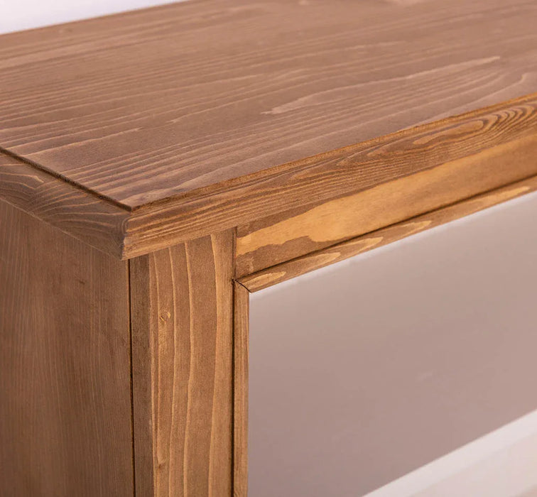 Kleines Bücherregal aus Massivholz im Landhausstil - Gewachst