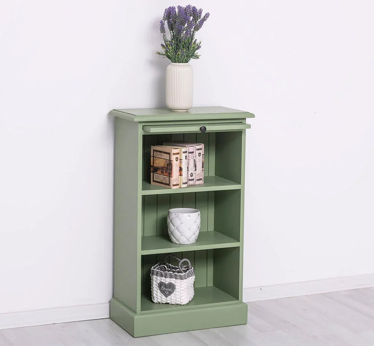 Kleines Bücherregal mit ausziehbarer Ablage