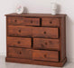 Kommode aus Massivholz | Sideboard mit 9 Schubladen - Schwarz - Grün