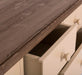 Kommode aus Massivholz | Sideboard mit 9 Schubladen - Schwarz - Grün