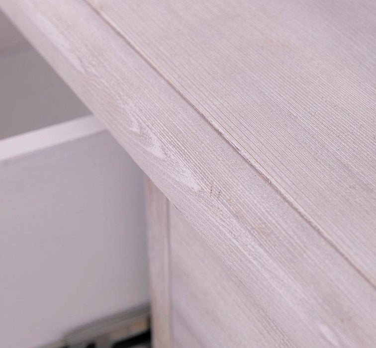 Kommode aus Massivholz | Sideboard mit 9 Schubladen - Schwarz - Grün