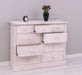 Kommode aus Massivholz | Sideboard mit 9 Schubladen - Schwarz - Grün