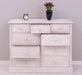 Kommode aus Massivholz | Sideboard mit 9 Schubladen - Schwarz - Grün